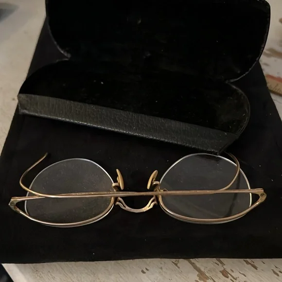 Antique 12k gold filled half rim glassses